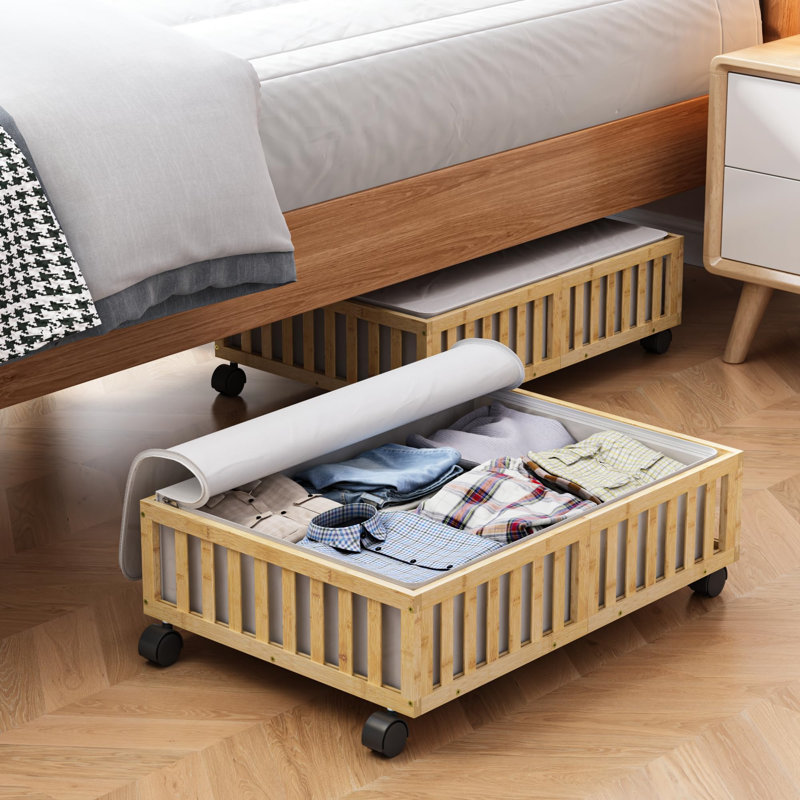Under crib storage outlet